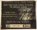 Best Of The X-Files Print Ad Advertisement David Duchovny Gillian Anders... - $5.93