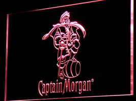 Captain Morgan Spiced Rum Bar LED Neon Light Sign Home Decor Pub Club Glowing - £20.53 GBP+