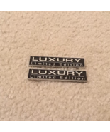 2 LUXURY Limited Edition Emblems Metal Alloy Construction 3&quot; X 5/8&quot; Blac... - $29.45