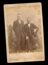 Vintage CDV Photo Genealogy JE Carnahan Studio Father &amp; Son Wytheville V... - $10.88