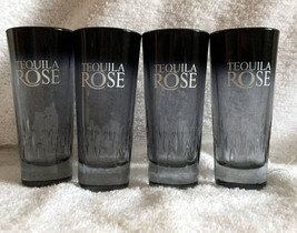4 New Tequila Rose Shot Glasses Smoke Color Textured Design Shooters - $32.62