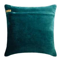 Teal Blue Velvet Beaded Chevron 16&quot;x16&quot; Throw Pillow Cover Esquire Teal - £31.98 GBP+