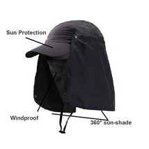 Visor Cap Hats Face Neck Outdoor Summer Fishing Cover Sunscreen UV Protection - £11.17 GBP