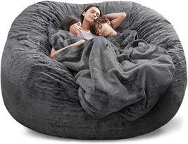 Ahwekr Bean Bag Chair Cover, Durable Comfortable Chair Pv Velvet Bean Bag Sofa - £45.99 GBP