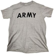 VTG US Army Shirt Mens M Gray PT Physical Training Graphic Short Sleeve ... - $16.83