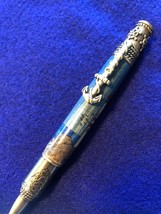 Nautical Twist Pen in Antq Brass With Light House Laser Inlay Blank - £67.23 GBP