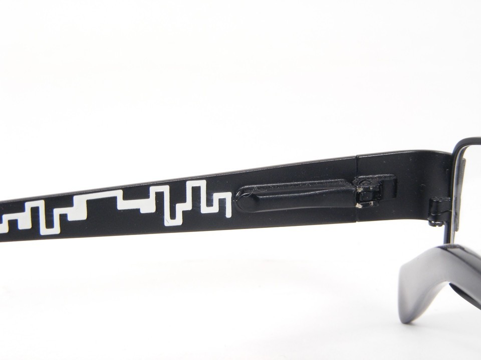 44805-3 Black /White UNIQUE EYEGLASSES GLASSES STAINLESS STEEL FRAME 49-17-135mm Item image 9