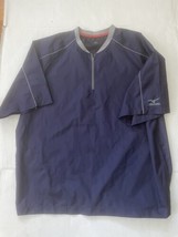 Mizuno Golf Gym Warmup Pullover Short Sleeve 1/4 Zip Blue Size Large - $24.68
