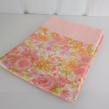 Antoinette Watercolors Stevens Utica Vtg No Iron Standard Pillowcase Pink Floral - £19.41 GBP