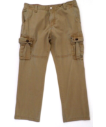 Used Old Navy Men&#39;s Cargo Pants 35x29 Beige Well-Worn and Faded FLAW - $14.85