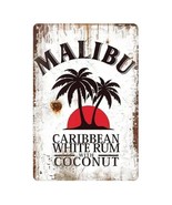 TIN SIGN MALIBU WHITE RUM - $10.99