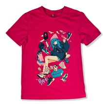 Bibisama Apparel Otaku &quot;Hype&quot;  Japanese Anime Rosey Red Girl&#39;s T-Shirt, Size SM - £19.25 GBP