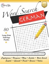 Large Print GERMAN Word Search Puzzles: Digital Printable Download - $9.25