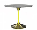 LeisureMod Verve Round Dining Table, Mid-Century Modern Dining Table wit... - $511.96