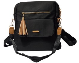 Large Adjustable Shoulder Strap Zipper Closure Women Nylon Black Backpac... - $12.86