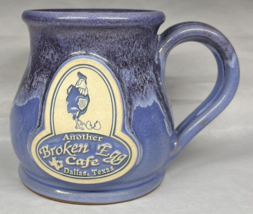 Deneen Pottery Coffee Mug Another Broken Egg Cafe Purple Drip Hand Thrown Dallas - £11.58 GBP