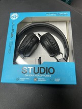 JLab Studio Wired On-Ear Headphones - Black DJ Tangle Free Cable 3.5mm 0... - £5.65 GBP