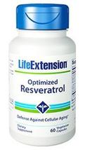 MAKE OFFER! 4 Pack Life Extension Optimized Resveratrol Elite 60 veg caps image 3