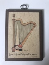 Plaque Love Friendship Music 1974 Vintage Marty Links Hallmark Cards Har... - £12.51 GBP