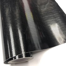Prem Black  Skin Leather Pattern PVC Adhesive Vinyl Film Stickers For Auto Car B - £103.38 GBP