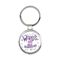 Worlds Best Great Grandmother : Gift Keychain Great Floral Birthday Family Grand - £6.38 GBP