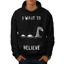 Wellcoda Loch Ness Mens Hoodie, Want To Believe Casual Hooded Sweatshirt - £25.64 GBP+