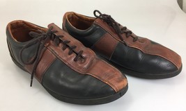 Allen Edmonds 10 Passport Brown Black Leather Oxford Driving Shoes USA Made - $35.77