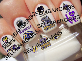 28 NEW 2023 NFL BALTIMORE RAVENS LOGOS》14 Different Designs》Nail Art Decals - $13.99