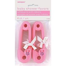 Girls Pink Baby Shower Diaper Pins - Party Favors / Table Decorations (P... - $2.95