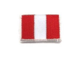 Flag of Peru Embroidery Patch Emblem Tiny Small 2 x 3 cm Embroidered App... - $14.25