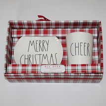 Rae Dunn Merry Christmas &amp; Cheer Cup Melamine Plate &amp; Tumbler Set New in Box - £10.17 GBP