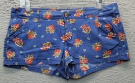 Hollister Shorts Womens 7 Blue Floral So Cal Stretch Low Rise Pockets Flat Front - $18.49