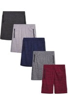 Boys 5 Pack Basketball Shorts with Zipper Pockets Size 8 (a) M2 - £77.52 GBP
