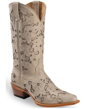 Shyanne Women&#39;s Laser Cut  Snip Toe Western Boots - £140.64 GBP