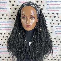 Faux Locs Headband Wig Boho Goddess Loc Distressed Curly Faux Dread Locs... - £110.82 GBP