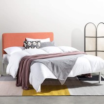 Mellow Kert - Metal Platform Bed With Fabric Headboard, Simple Assembly,, Scq). - £165.24 GBP