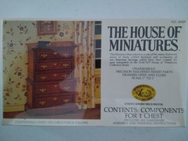 The House Of Miniatures Chippendale Chest On Chest Dresser Drawer Building Kit - £14.06 GBP