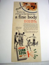 1950 Color Ad Kellogg&#39;s Corn Soya &quot;A Fine Body&quot; - £7.04 GBP