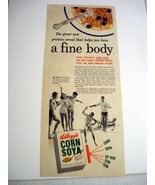 1950 Color Ad Kellogg&#39;s Corn Soya &quot;A Fine Body&quot; - £7.04 GBP