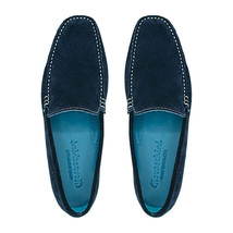Giovacchini By Belvedere Italian Shoes Diego Suede Slip On Blue image 3
