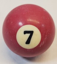 Billiards Pool Ball #7 Burgundy Solid 2¼&quot; Replacement Piece Crafts Vintage - $10.54