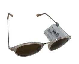 CaliBlue 58880CAL318 Marble Leaf Gold Brown Round Womens Sunglasses 100% UV - £6.78 GBP