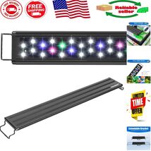 Matte Black Full Spectrum LED Fish Tank Light – Perfect for Freshwater A... - $297.56 MXN