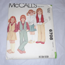 1979 McCall&#39;s 6708 Child Size 4 Children&#39;s Vest, Shirt, Skirt and Pants ... - £13.54 GBP