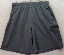 Leg3nd Shorts Mens Medium Gray Polyester Zip Pocket Elastic Waist High R... - £12.36 GBP