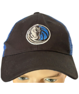 Dallas Mavericks NBA Sprite Logo Trucker SnapBack Hat Cap Black Blue - $18.85