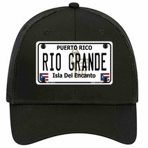 Rio Grande Puerto Rico Novelty Black Mesh License Plate Hat - £22.79 GBP