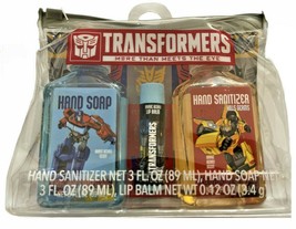 Transformers Hand Soap Lip Balm w/ Carry Case Gift Set Kit 4 Pieces - £9.29 GBP