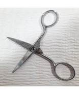 Vintage Real Silk Hosiery Mills scissors chrome metal sewing notion tool... - $9.00