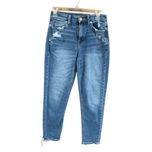 American Eagle Outfitters Womens Size 0 Mom Jeans Stretch Distressed Blue - £12.48 GBP